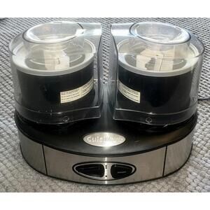 Cuisinart Flavor Duo Frozen Yogurt Ice Cream Sorbet Maker ICE-40BK ~ Works